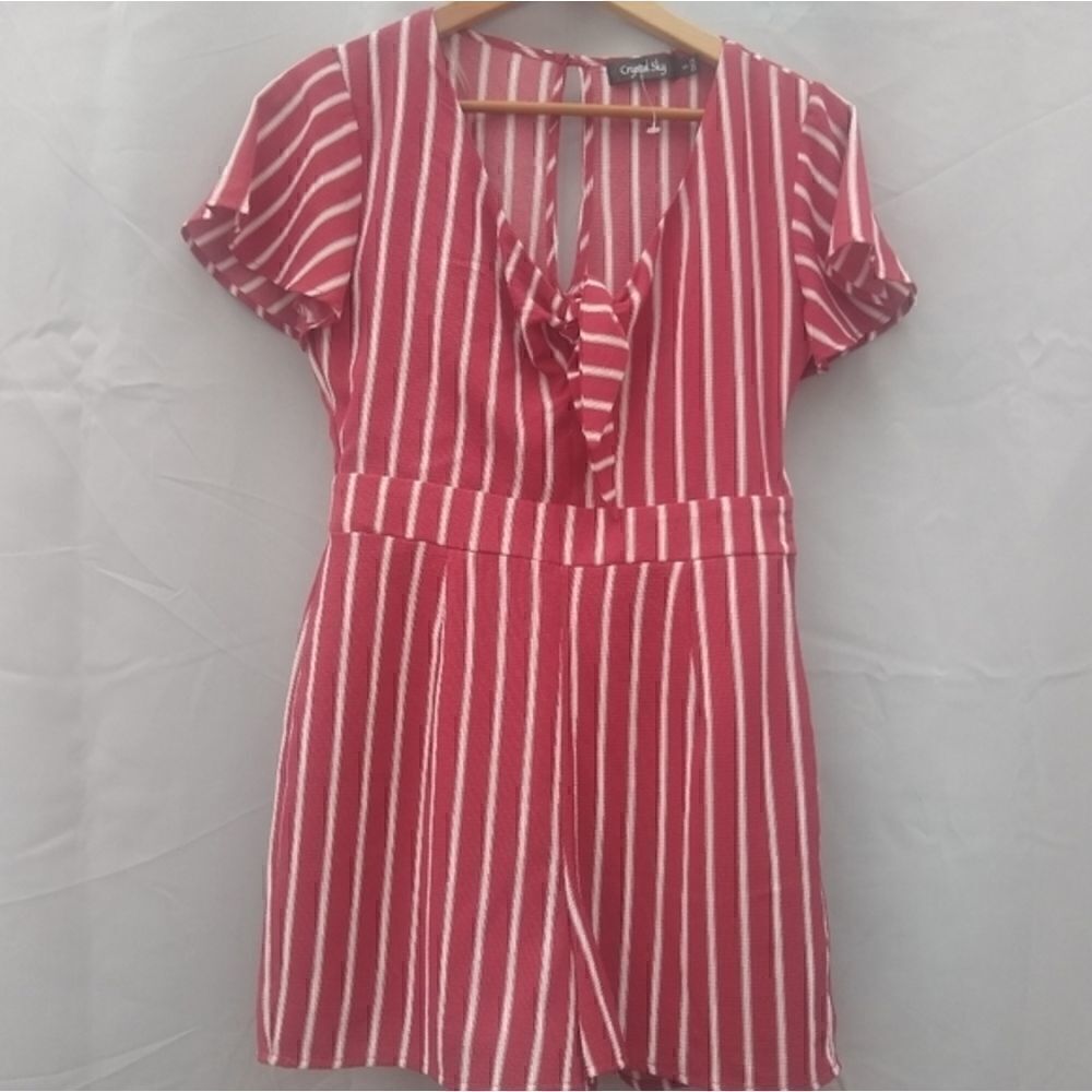 Crystal Sky striped romper size 5